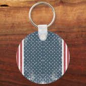 Porte-clés drapeau américain vertical (Recto)