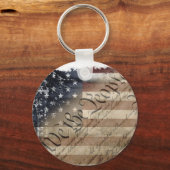 Porte-clés Drapeau Américain We The People (Verso)