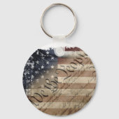 Porte-clés Drapeau Américain We The People (Verso)