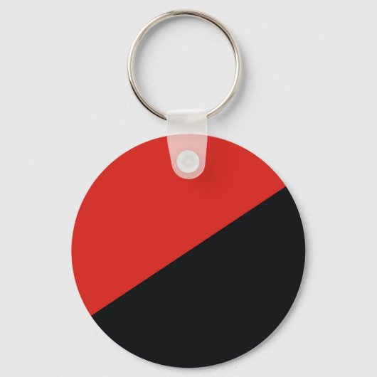 Porte-clés drapeau anarchique rouge noir (Recto)