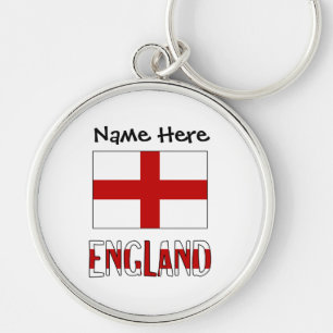 Porte-clés Drapeau anglais d'Angleterre personnalisation noir