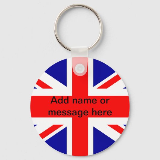 Porte-clés Drapeau anglais Union Jack Drapeau britannique pom (Recto)