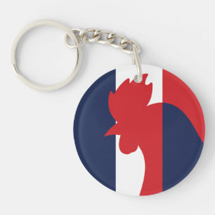 Porte-clés Drapeau animal national français Gallen France