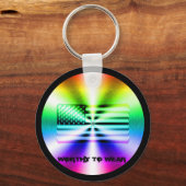 Porte-clés Drapeau Arc-En-Ciel - À Porter (Recto)