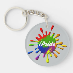 Porte-clés Drapeau arc-en-ciel de la fierté gay Splash Pride