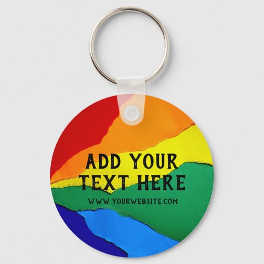 Porte-clés Drapeau arc-en-ciel de la fierté LGBT Marketing (Recto)