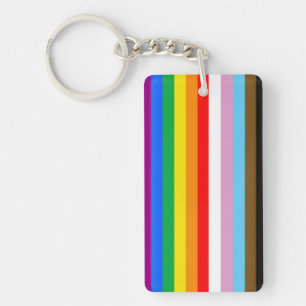 Porte-clés Drapeau arc-en-ciel de la fierté LGBTQ+ INCLUSIF