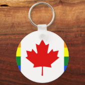 Porte-clés drapeau arc-en-ciel du Canada (Recto)