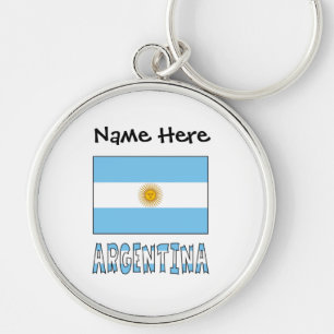 Porte-clés Drapeau Argentin Personnalisé Argentine