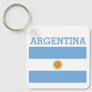 Porte-clés Drapeau Argentine Footballs Football Argentin Bleu