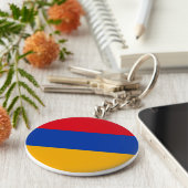 Porte-clés Drapeau arménien (Côté)