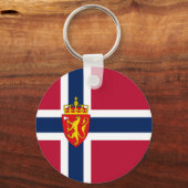 Porte-clés Drapeau/Armoiries de Norvège (Verso)