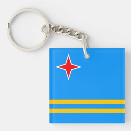 Porte-clés Drapeau Aruba (Devant)