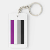 Porte-clés Drapeau asexuel de fierté (Dos)