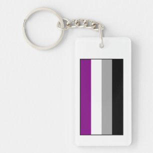 Porte-clés Drapeau asexuel de fierté