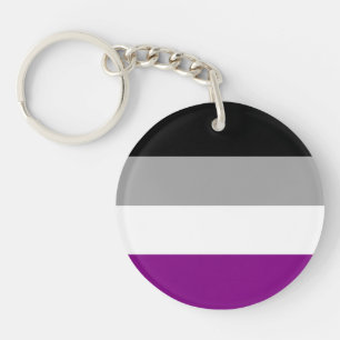 Porte-clés Drapeau asexuel de fierté