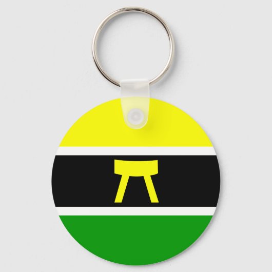 Porte-clés Drapeau Ashanti, Ghana (Recto)