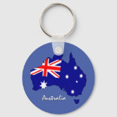 Porte-clés Drapeau australien, carte & patriotes australiens  (Recto)