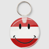 Porte-clés Drapeau autrichien souriant (Recto)