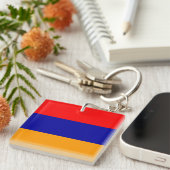 Porte-clés Drapeau aux couleurs de l'Arménie (Devant Droit)