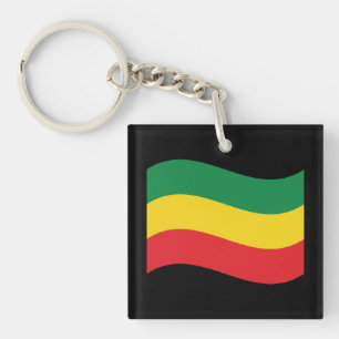 Porte-clés Drapeau aux couleurs vert, or (jaune) et rouge