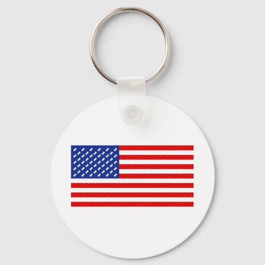 Porte-clés Drapeau avec des os de chien (Recto)