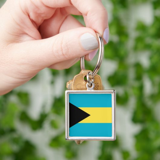 Porte-clés Drapeau Bahamas (main)