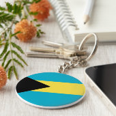 Porte-clés Drapeau Bahamas (Côté)