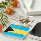 Porte-clés Drapeau Bahamas (Devant Droit)