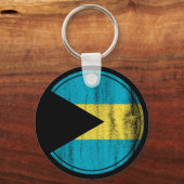 Porte-clés Drapeau bahaméen pour l'indépendance des Bahamas (Recto)