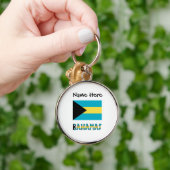 Porte-clés Drapeau bahamien des Bahamas (Main)