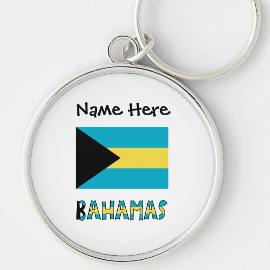 Porte-clés Drapeau bahamien des Bahamas (Devant)