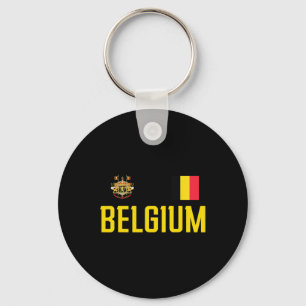 Porte-clés Drapeau Belgique Belgie Footll Foot Fan Hommes Fem