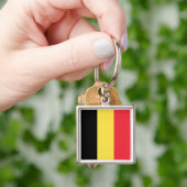 Porte-clés Drapeau Belgique Tricolore (main)