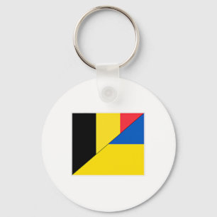 Porte-clés Drapeau Belgique Ukraine Nationalité Belge Ukraini