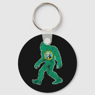 Porte-clés Drapeau Bigfoot Washington Sasquatch Hommes Femmes