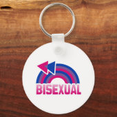PORTE-CLÉS DRAPEAU BISEXUAL EN COURSE (Recto)