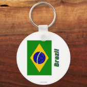 Porte-clés Drapeau Brésil avec nom (Recto)
