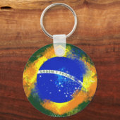 Porte-clés Drapeau brésilien BR Brasil (Recto)