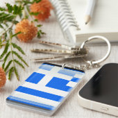 Porte-clés Drapeau brillant grec (Devant droit)