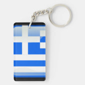Porte-clés Drapeau brillant grec (Dos)