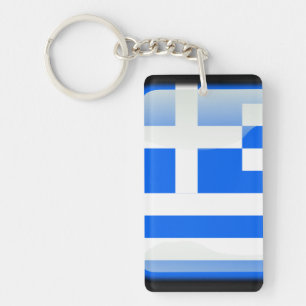 Porte-clés Drapeau brillant grec
