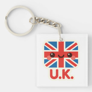 Porte-clés Drapeau britannique de Kawaii - Design britannique