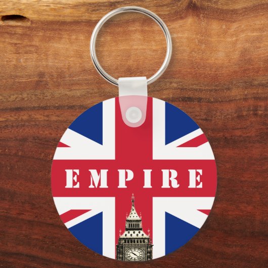 Porte-clés Drapeau britannique - Empire, Royaume-Uni, Big Ben (Verso)