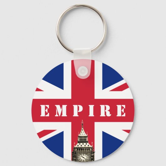 Porte-clés Drapeau britannique - Empire, Royaume-Uni, Big Ben (Verso)