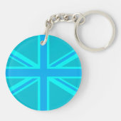 Porte-clés Drapeau britannique Turquoise Union Jack (Dos)