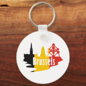 Porte-clés Drapeau Bruxelles (Recto)