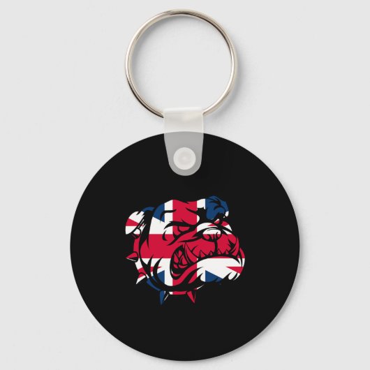 Porte-clés Drapeau Bulldog Union Jack (Recto)