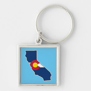 Porte-clés Drapeau Californie Colorado porte - clé métallique