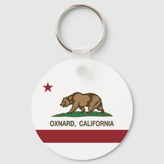 Porte-clés Drapeau californien Oxnard (Recto)